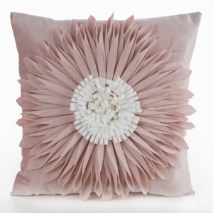 Poszewka Dekoracyjna 45x45 Flores3 Kwiat pudrowa / kremowa 