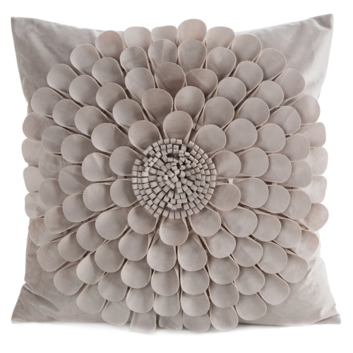 Poszewka Dekoracyjna 45x45 Flores2 Kwiat beżowa 