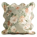 Poszewka Dekoracyjna z falbaną 45x45 Fiore1 Kwiaty oliwkowa
