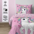 Pościel Świecąca w ciemności 160x200 Jednorożec Unicorn kolorowy dla dziewczynki