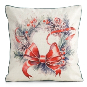 Poszewka Świąteczna 45x45 Dekoracyjna Merry Christmas beżowa 