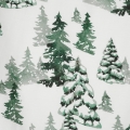 Pościel Świąteczna Satynowa 160x200 Winter Świąteczny Las Satyna Bawełniana