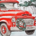 Pościel Świąteczna 220x200 Świąteczne Auto Bawełna 100%  