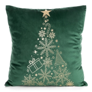 Poszewka Świąteczna 45x45 Dekoracyjna Merry Christmas zielona