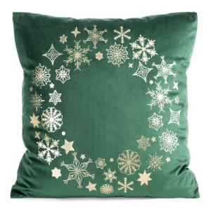 Poszewka Świąteczna 45x45 Dekoracyjna Merry Christmas zielona 
