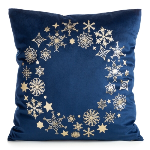 Poszewka Świąteczna 45x45 Dekoracyjna Merry Christmas granatowa