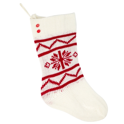 Skarpeta Świąteczna 50cm Dekoracyjna Merry Christmas biała / czerwona