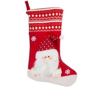Skarpeta Świąteczna 50cm Dekoracyjna Merry Christmas biała / czerwona  