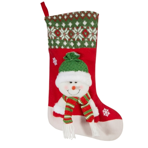 Skarpeta Świąteczna 50cm Dekoracyjna Merry Christmas czerwona / zielona   