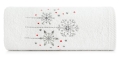  Ręcznik Świąteczny 70x140 Santa Biały / Srebrny Bawełna 