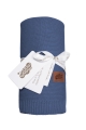  Kocyk dziecięcy Bambus Bawełna 80x100 Blue Niebieski
