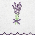 Ręcznik 70x140 VIOLA Haft kwiatowy biały bawełna 500g Premium 