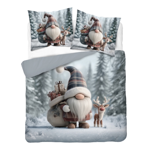 Pościel Świąteczna 220x200 Skrzat Świąteczny Holland MERRY CHRISTMAS   