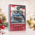 Pościel Świąteczna 220x200 Świąteczny Holland MERRY CHRISTMAS Mikołaj na saniach   