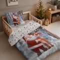 Pościel Świąteczna 140x200 Mikołaj Renifer Świąteczny MERRY CHRISTMAS   