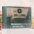 Pościel Świąteczna 140x200 Renifery Świąteczne Gwiazdki Zielona 100% Bawełna 