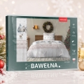 Pościel Świąteczna 140x200 Renifery Świąteczne Gwiazdki Jasna 100% Bawełna 