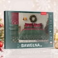Pościel Świąteczna 160x200 Świąteczne Gwiazdki Kratka Zielona 100% Bawełna  