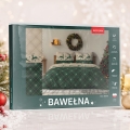 Pościel Świąteczna 220x200 Renifery Świąteczne Gwiazdki Zielona 100% Bawełna  
