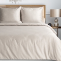 Pościel Bawełniana Tencel Premium 220x200 Alba 2 Geometryczna  beżowy / srebrny