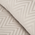Pościel Bawełniana Tencel Premium 220x200 Alba 2 Geometryczna  beżowy / srebrny