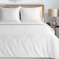 Pościel Bawełniana Tencel Premium 160x200 Alba 2 Geometryczna  biały / srebrny