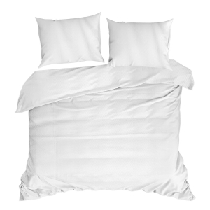 Pościel Bawełniana Tencel Premium 160x200 Alba 2 Geometryczna  biały / srebrny