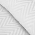 Pościel Bawełniana Tencel Premium 220x200 Alba 2 Geometryczna  biały / srebrny