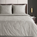 Pościel Bawełniana Tencel Premium 160x200 Tulia 4 Kwiatowa srebrna / szara