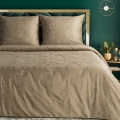 Pościel Bawełniana Tencel Premium 220x200 Tulia 2 Kwiatowa beżowa