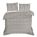 Pościel Bawełniana Tencel Premium 220x200 Tulia 4 Kwiatowa srebrna / szara