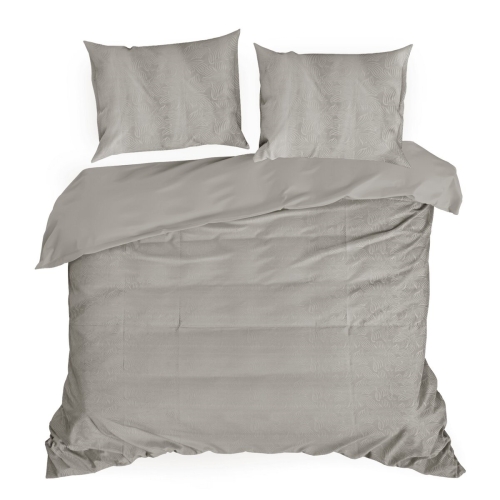 Pościel Bawełniana Tencel Premium 220x200 Tulia 4 Kwiatowa srebrna / szara