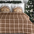 Pościel Świąteczna 220x200 Alpine  Świąteczna Domek Świąteczny Bawełna 100% 