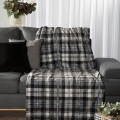 Puszysty koc świąteczny 150x200 Santa KRATA Popielata
