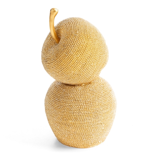 Figurka z żywicy poliestrowej Jabłka 10 x 10 x 19 cm złota