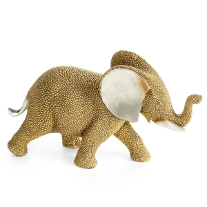 Figurka z żywicy poliestrowej Słonik 23 x 7 x 13 cm złota