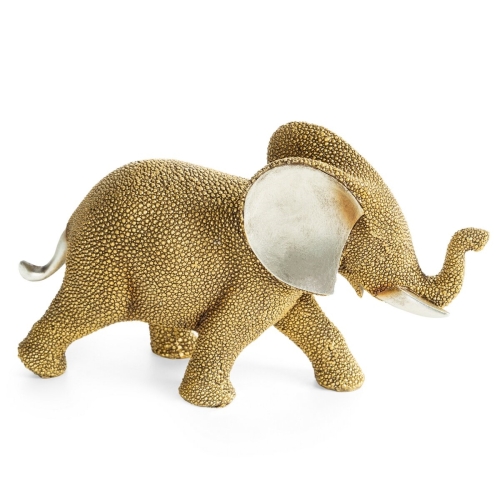 Figurka z żywicy poliestrowej Słonik 23 x 7 x 13 cm złota