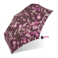 Parasol Benetton Ultra Mini Flat Floral marron kwiatowy kieszonkowy manualny  