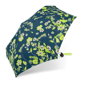 Parasol Benetton Ultra Mini Flat Floral deep lake kwiatowy kieszonkowy manualny