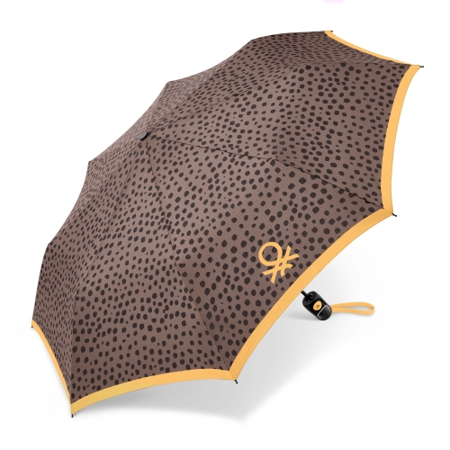 Parasol Benetton Mini AC Wild Dots burlwood kieszonkowy automatycznie otwierany