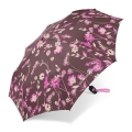 Parasol Benetton Mini AC Flat Floral marron kwiatowy kieszonkowy automatycznie otwierany