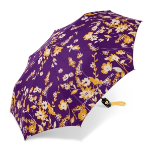 Parasol Benetton Mini AC Flat Floral gloxinia kwiatowy kieszonkowy automatycznie otwierany