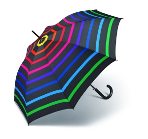 Parasol Benetton Długi Long Multicolor Strip Paski Automatycznie otwierany