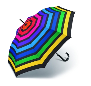 Parasol Benetton Długi Long Multicolor Strip Paski Automatycznie otwierany