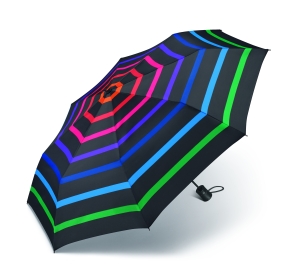 Parasol Benetton Mini AC Multicolor Strip Paski kieszonkowy Automatycznie otwierany