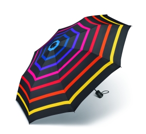 Parasol Benetton Mini AC Multicolor Strip Paski kieszonkowy Automatycznie otwierany