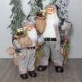 Święty Mikołaj 60cm Dekoracyjna Merry Christmas popiel / biały 