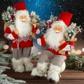 Święty Mikołaj 60cm Dekoracyjna Merry Christmas czerwony / biały