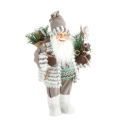 Święty Mikołaj 40cm Dekoracyjna Merry Christmas srebrny / biały 