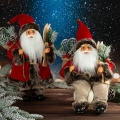 Święty Mikołaj 40cm Figurka Dekoracyjna Merry Christmas czerwony / beżowy